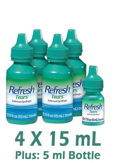 Lubricant Eye Drops 5 Bottles Of Carboxymethylcellulose Sodium Solution 0.5%