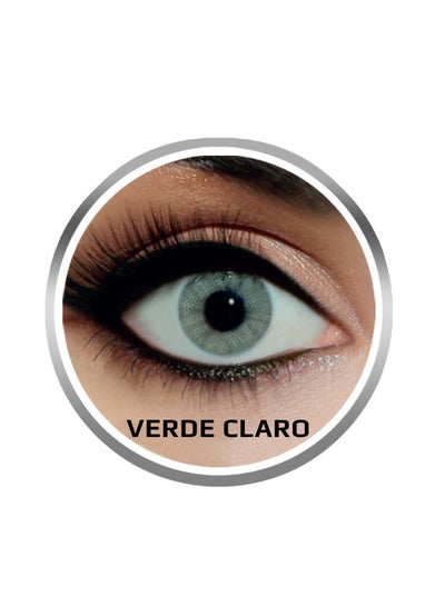 Rainbow Contact Lenses Verde Claro, Original Unisex Rainbow Cosmetic Contact Lenses, 3 Months Disposable- Marine Collection, Verde Claro (Light Green Color)