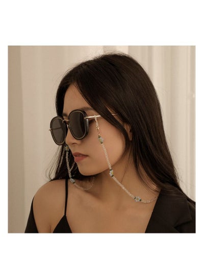 1-Piece Brisk Style Facemask Anti-drop Chain,Crystal Beads Glasses Chain,Flower Necklace Sweater Chain