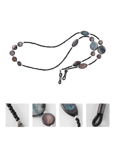 Eyeglass Chain, SYOSI Beaded Shell Glass Chains Sunglass Strap Eyeglass Holder Face Cover Lanyard Cord Ear Loops Portable Face Cover Neck Strap Safety Cover Holder Hanger for Adults Kids