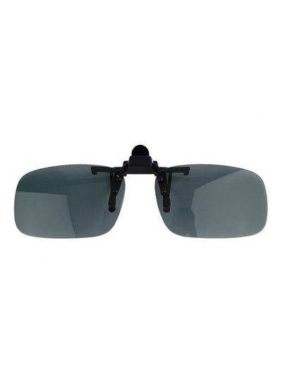 Rimless Rectangular Clip On Sunglasses