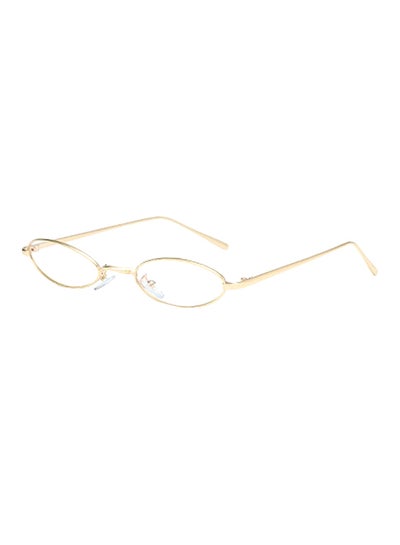 Polychromatic (Transitions) Oval Eyeglass Frames Gold/Clear