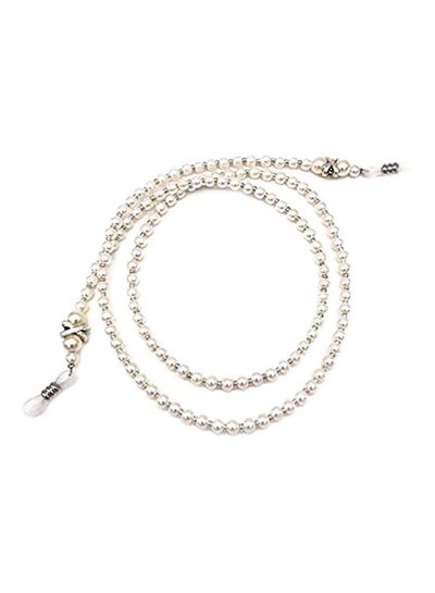 2-Piece Pearl Beaded Sunglasses Chain