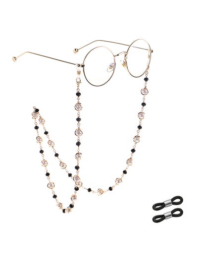 Pearl Beaded Eyeglass Chain With 2-Piece Silicone Anti-Slip Ring