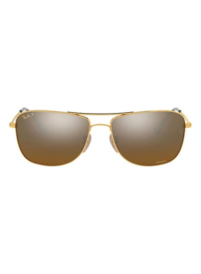 Men’s Classic Rectangular Sunglasses – Lens Size: 59 mm