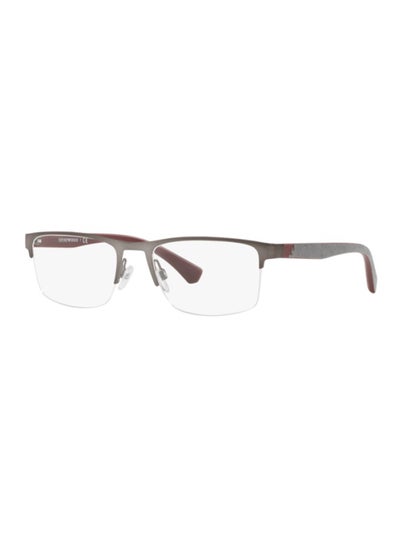 Men’s Semi-Rimmed Rectangular Eyeglass Frame – Lens Size: 54 mm