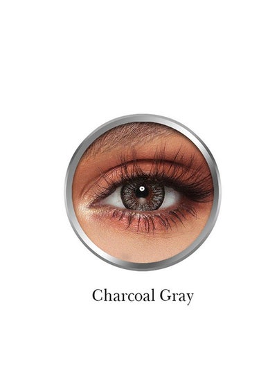 Pack Of 2 Charcoal Grey Monthly Disposable Contact Lenses