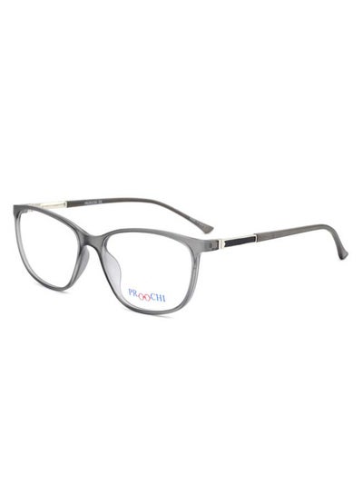 Full Rim Square Shape Clear Lens Eyeglass Frame – Lens Size: 52 mm – Matt Grey