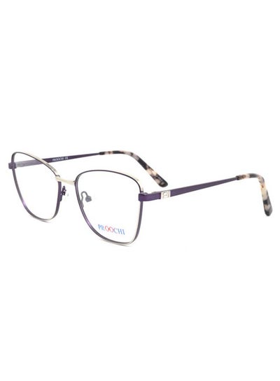 Women’s Full Rim Butterfly Shape Clear Lens Eyeglass Frame – Lens Size: 55 mm – Blue / Silver