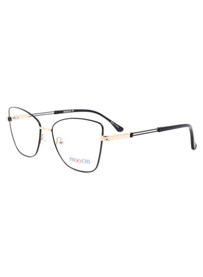 Women’s Full Rim Butterfly Shape Clear Lens Eyeglass Frame – Lens Size: 53 mm – Black / Gold