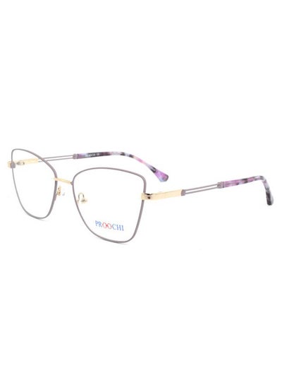 Women’s Full Rim Butterfly Shape Clear Lens Eyeglass Frame – Lens Size: 53 mm – Silver / Gold