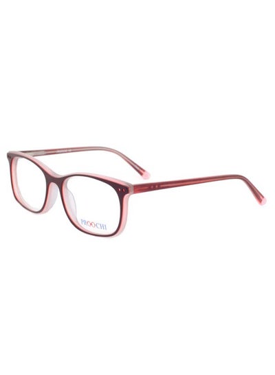 Women’s Full Rim Rectangular Shape Clear Lens Eyeglass Frame – Lens Size: 49 mm – Black / Pink