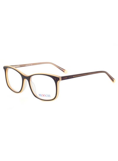 Women’s Full Rim Rectangular Shape Clear Lens Eyeglass Frame – Lens Size: 49 mm – Black / Yellow