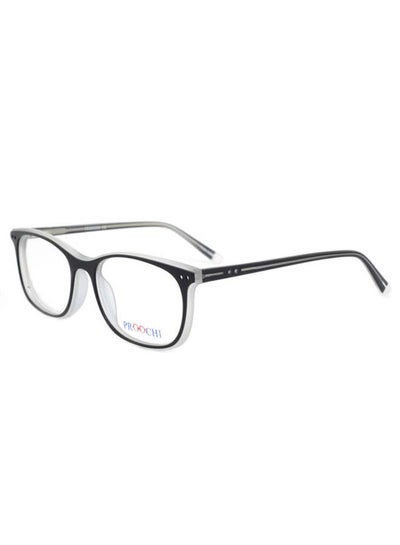 Women’s Full Rim Rectangular Shape Clear Lens Eyeglass Frame – Lens Size: 49 mm – Black / Grey