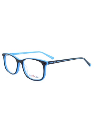 Women’s Full Rim Rectangular Shape Clear Lens Eyeglass Frame – Lens Size: 49 mm – Black / Blue