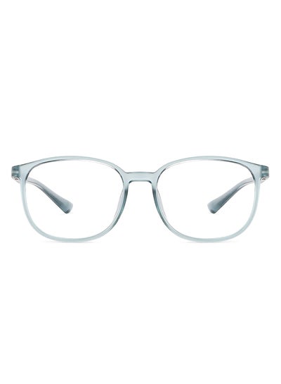 Zero Power Full Rim Bluecut & Antiglare Round Shape Computer Eyeglasses LB E13739 – 53mm – Grey