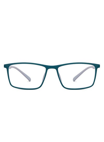 Zero Power Bluecut & Antiglare Rectangular Shape Computer Eyeglasses LB E14255 – Lens Size: 53mm – Green