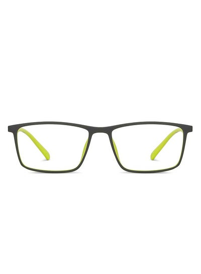 Zero Power Bluecut & Antiglare Rectangular Shape Computer Eyeglasses LB E14255 – Lens Size: 53mm – Black