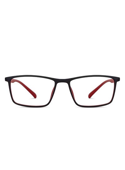 Zero Power Bluecut & Antiglare Rectangular Shape Computer Eyeglasses LB E14255 – Lens Size: 53mm – Black