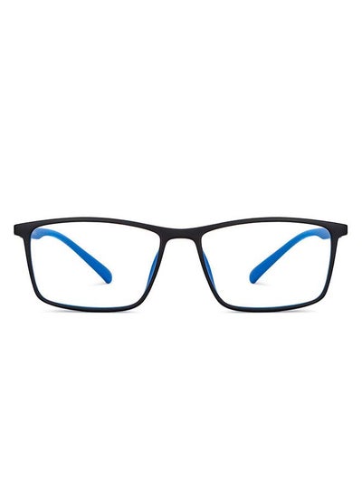 Zero Power Bluecut & Antiglare Rectangular Shape Computer Eyeglasses LB E14255 – Lens Size: 53mm – Black