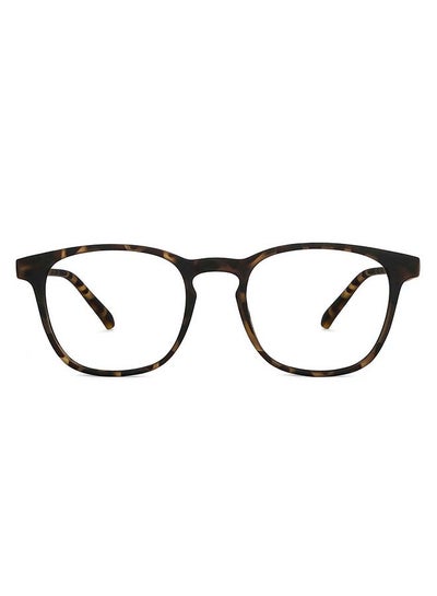 Zero Power Bluecut & Antiglare Wayfarer Shape Computer Eyeglasses LB E14058 – Lens Size: 50mm – Brown