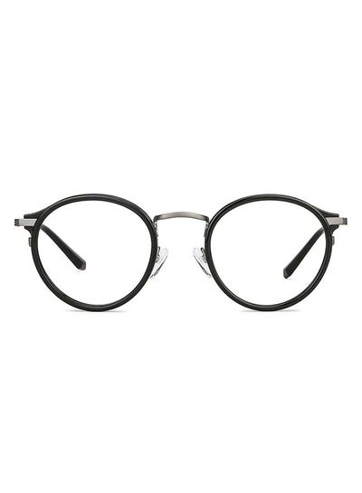 Zero Power Blue Cut & Antiglare Round Shape Computer Eyeglasses LB E13530 – Lens Size: 48mm – Grey