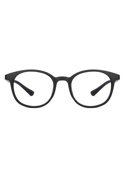 Zero Power Full Rim Bluecut & Antiglare Round Shape Computer Eyeglasses LB E13736 – 49mm – Black