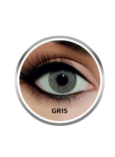 Rainbow Contact Lenses Gris, Original Unisex Rainbow Cosmetic Contact Lenses, 3 Months Disposable- Mirage Collection, Gris (Dark Grey Color)