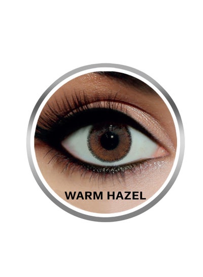 Rainbow Contact Lenses Warm Hazel, Original Unisex Rainbow Cosmetic Contact Lenses, 3 Months Disposable- Mirage Collection, Warm Hazel (Dark Brown Color)