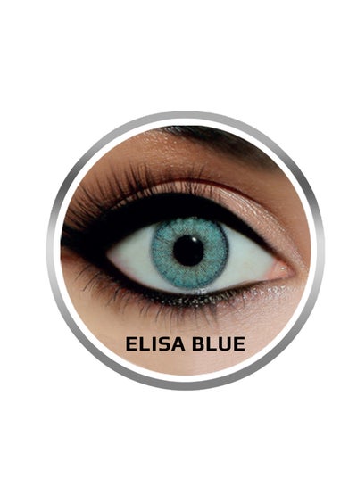 Rainbow Contact Lenses Elisa Blue Original Unisex Rainbow Cosmetic Contact Lenses 3 Months Disposable Mirage Collection Elisa Blue Color